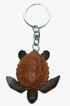 Schlüsselanhänger Meeresschildkröte Holz