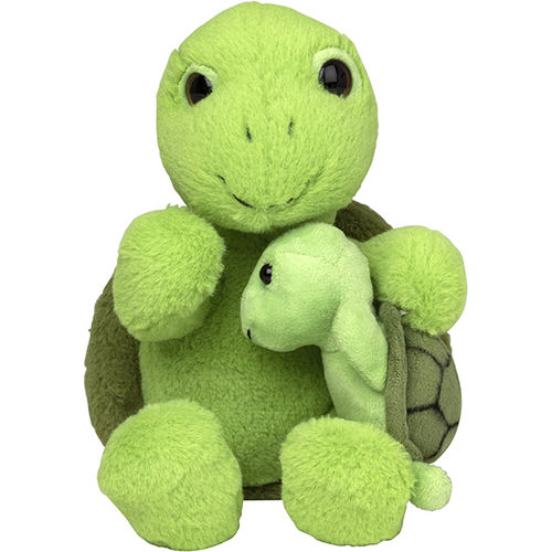 Plüsch- Schildkröte mit Baby